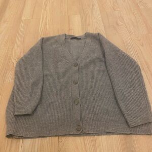Jenni Kayne Grey Cashmere Cocoon Cardigan